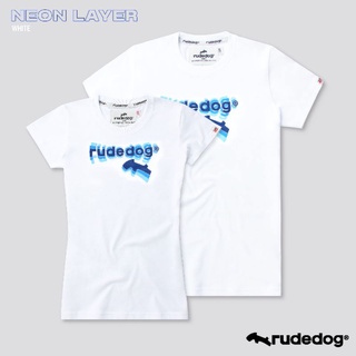 Rudedog เสื้อยืดแขนสั้นชาย/หญิง รุ่น Neon สีขาว (ราคาต่อตัว)