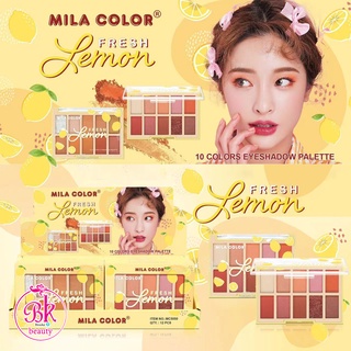 MILA COLOR อายแชโดว์ พาเลทอายแชโดว์ 10 เฉดสี สีสวย ไม่เลอะ ติดทนนาน กันน้ำ กันเหงื่อ อายแชโดว์แต่งหน้า แต่งตา, แต่งหน้า