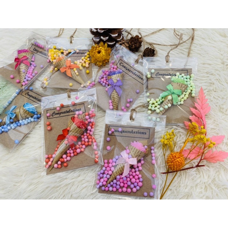 ส่งทันที ❤️‍ ของขวัญปัจฉิม  ดอกไม้ปัจฉิมหลากสี **เชือกห้อยคอ**