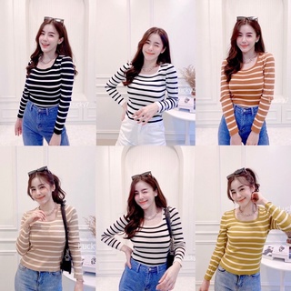เสื้อไหมพรมคอเหลี่ยม