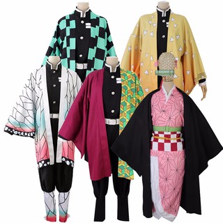 Demon Slayer Kimetsu no Yaiba Kamado Tanjirou Nezuko Cosplay Costume  Kochou Shinobu Giyuu Full Set