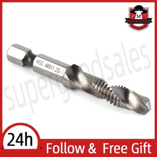 [Ready Stock] ดอกสว่านความเร็วสูง m 8 hss 1/4 hex shank