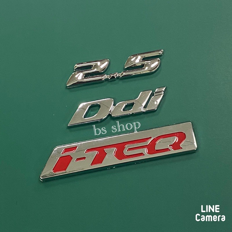โลโก้* 2.5 Ddi ITEQ ติดท้ายรถ isuzu D-max 2007 - 2011 สีชุบโครเมียม ราคาต่อชุด ( มี 3 ชิ้น )
