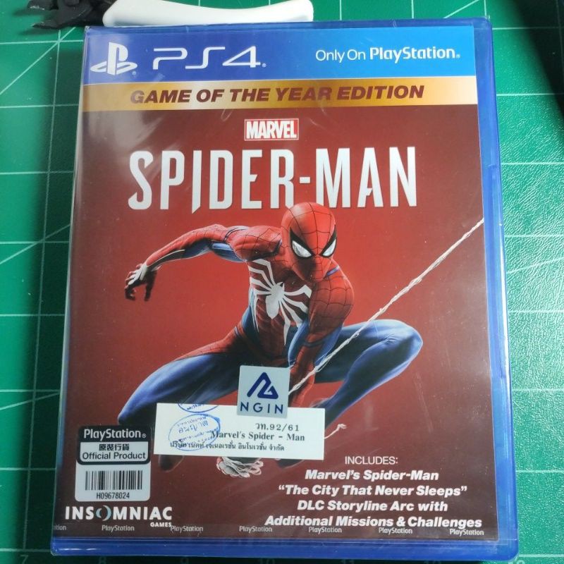 PlayStation 4 SpiderMan Game of the Year Edition มือ1 PS4 Spider Man Spiderman bank.jr ThaiPick