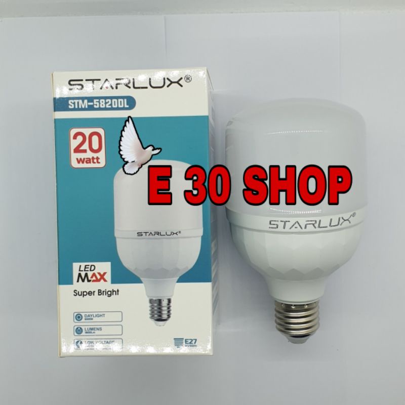 CAHAYA Starlux Led MAX Super Bright 20watt SNI หลอดไฟสีขาว