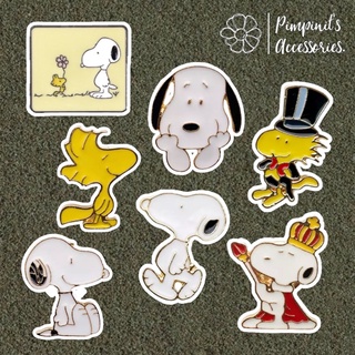 🇹🇭 พร้อมส่ง : เข็มกลัดเซ็ทดิสนีย์สนู๊ปปี้และวู๊ดสต็อค | Snoopy &amp; Woodstock Disney Enamel Brooch Pin Set.