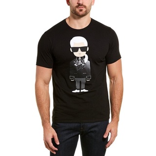 [100% Cotton]เสื้อยืดแขนสั้นลําลอง พิมพ์ลาย Karl Lagerfeld เข้ากับทุกการแต่งกาย แฟชั่นคู่รัก สําหรับผู้ชาย และผู้หญิง ไซ