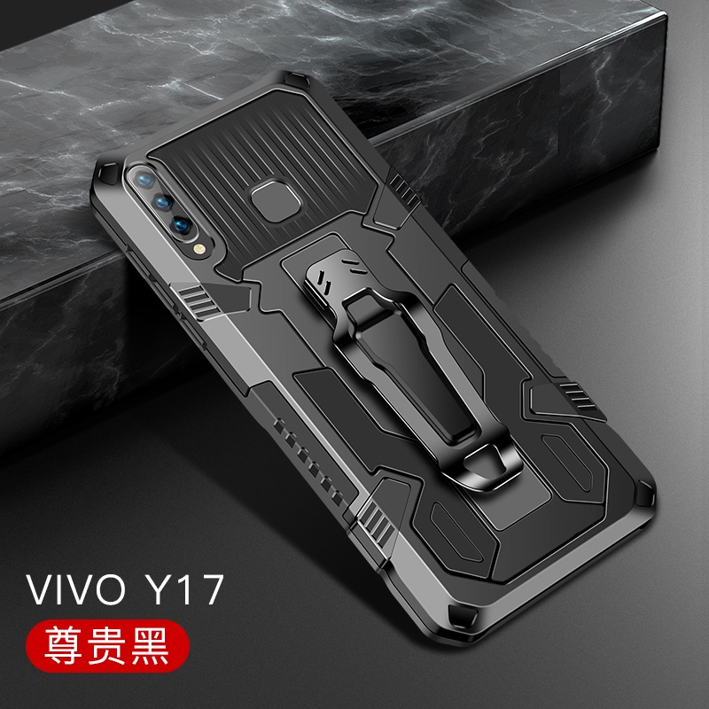 เคสโทรศัพท์มือถือ ซิลิโคนแข็ง กันกระแทก พร้อมขาตั้ง สําหรับ Vivo Y11 2019 Y20 Y12S Y15 Y12 Y91 Y20i Y17 Y19 Y20S Y30 Y31 Y95