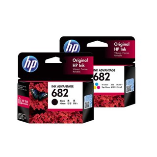 หมึกดำและสี HP 682 Black 3YM77AA + HP 682 Tri-color 3YM76AA  ออกใบกำกับภาษ๊ได้