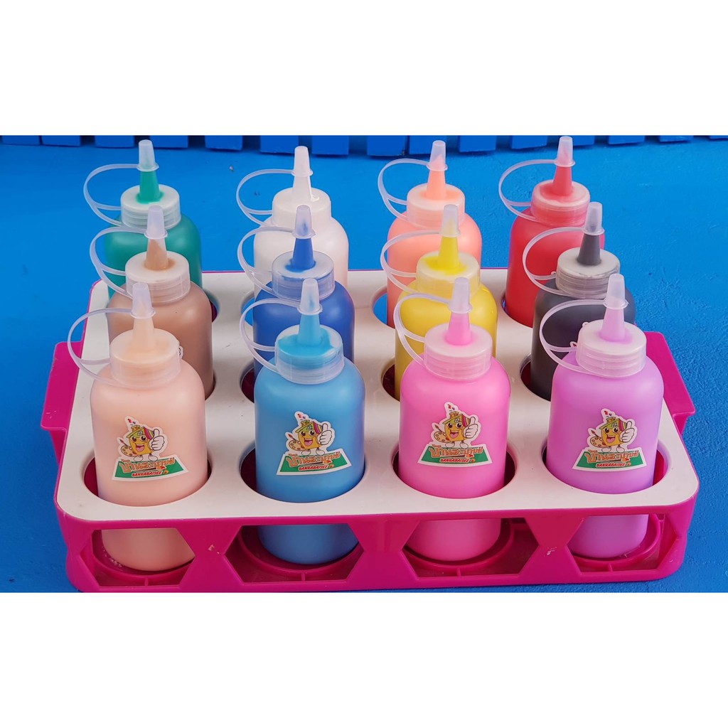 สีน้ำอะคริลิคปลอดสารพิษ ขนาด 300ml  มี 12 สี ราคา ถูกที่สุด ดีลบีเคเค แกลเลอรีภาพที่ 3