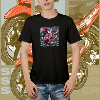 แขนสั้นcrew neckเสื้อยืด พิมพ์ลายกราฟฟิค Yamaha Jupiter Z1 SpeedHunter สีดํา และสีขาว คุณภาพพรีเมี่ยม S-XXXXL