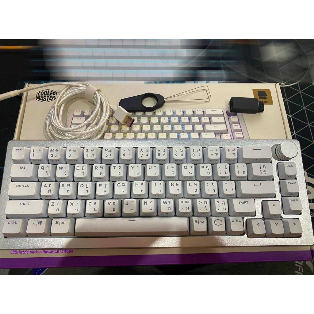 Mechanical Keyboard COOLER MASTER CK721 RGB คีย์ไทย Cherry MX Brown switches Wireless Bluetooth 5.1 