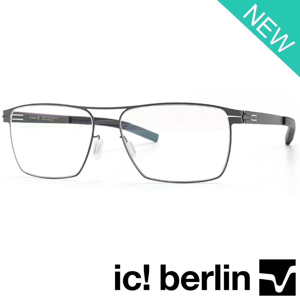 Ic Berlin แว่นตา 033 C-2 เทา กรอบแว่นตา กรอบเต็ม ขาข้อต่อ วัสดุ สแตนเลส สตีล (สำหรับตัดเลนส์) Eyewea