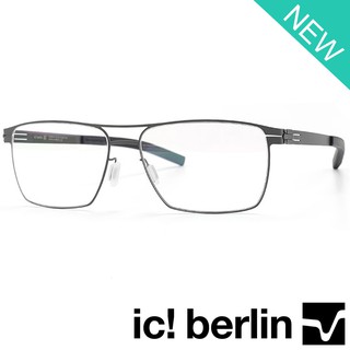 Ic Berlin แว่นตา สีเทา กรอบแว่นตา กรอบเต็ม ขาข้อต่อ วัสดุ สแตนเลส สตีล (สำหรับตัดเลนส์) Eyewear Top Glasses Frame