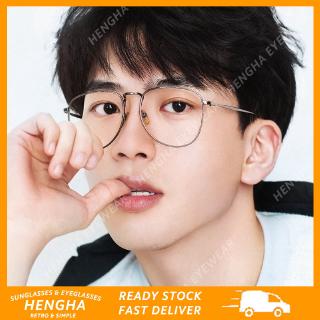 【HENGHA】【พร้อมสต็อก】ญี่ปุ่นย้อนยุครูปไข่โลหะกรอบแว่นตาผู้หญิง / ผู้ชาย