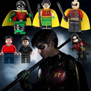 ของเล่นตัวต่อฟิกเกอร์ Leging Marvel Minifigures DC Movie Aquaman Batman Superman Robin เสริมการเรียนรู้เด็ก