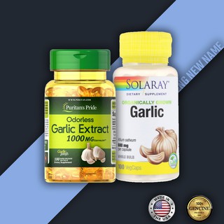 กระเทียม ( Garlic, Odorless ) ชนิดเม็ด Puritans Pride, Solaray