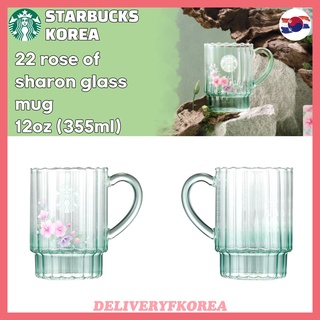 【 Starbucks 】Starbucks Korea 2022 rose of sharon glass mug 355ml (12oz)