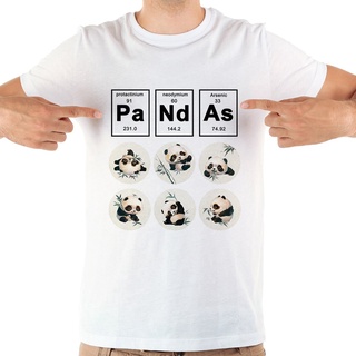 เสื้อคู่ เสื้อยืดลําลอง แขนสั้น พิมพ์ลาย PANDA สีขาว สไตล์สตรีท ฮิปสเตอร์ สําหรับผู้ชาย และผู้หญิง