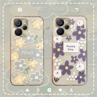 New เคสโทรศัพท์ Realme 10T 5G C53 C55 10 Pro+ 9i 5G Realme 9 Pro Fashion Transparent Green Blue Flower Soft Case Shockproof Cover เคส Realme10T RealmeC53 RealmeC55 Realme9i Realme10Pro