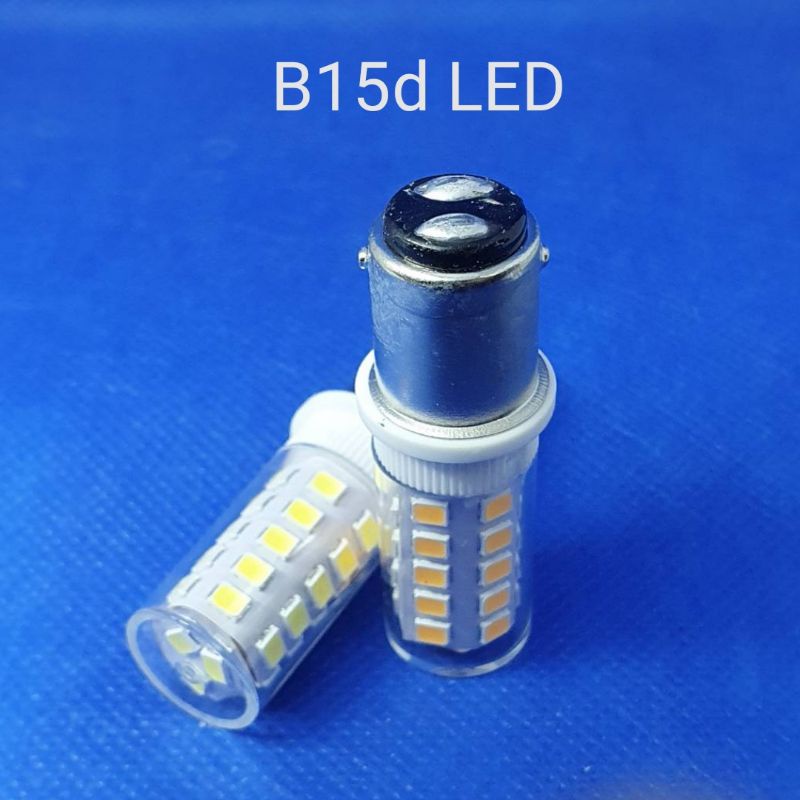 (พร้อมส่ง)  หลอดLED 220V 3-5W ขั้วB15d หลอดไฟหมุน/ไฟสัญญาน จักรเย็บผ้า แสงขาว หรือวอร์มไวท์