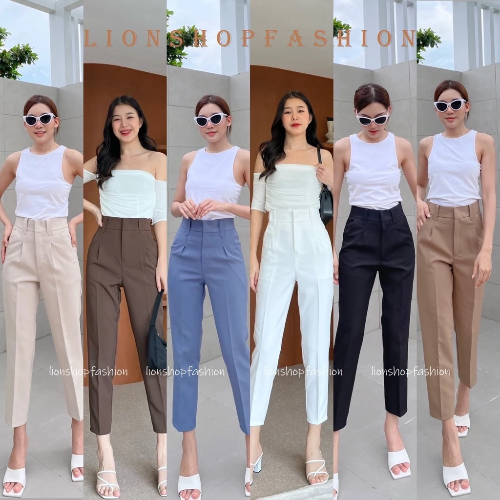 กางเกง8ส่วนผู้หญิงขากระบอกเล็ก🚨รุ่นขายดี(ไซส์S-2XL)🚨ผ้าไมโครหูธนู ทรงสวยมาก10 10 10 เนื้อผ้าคือดีมาก