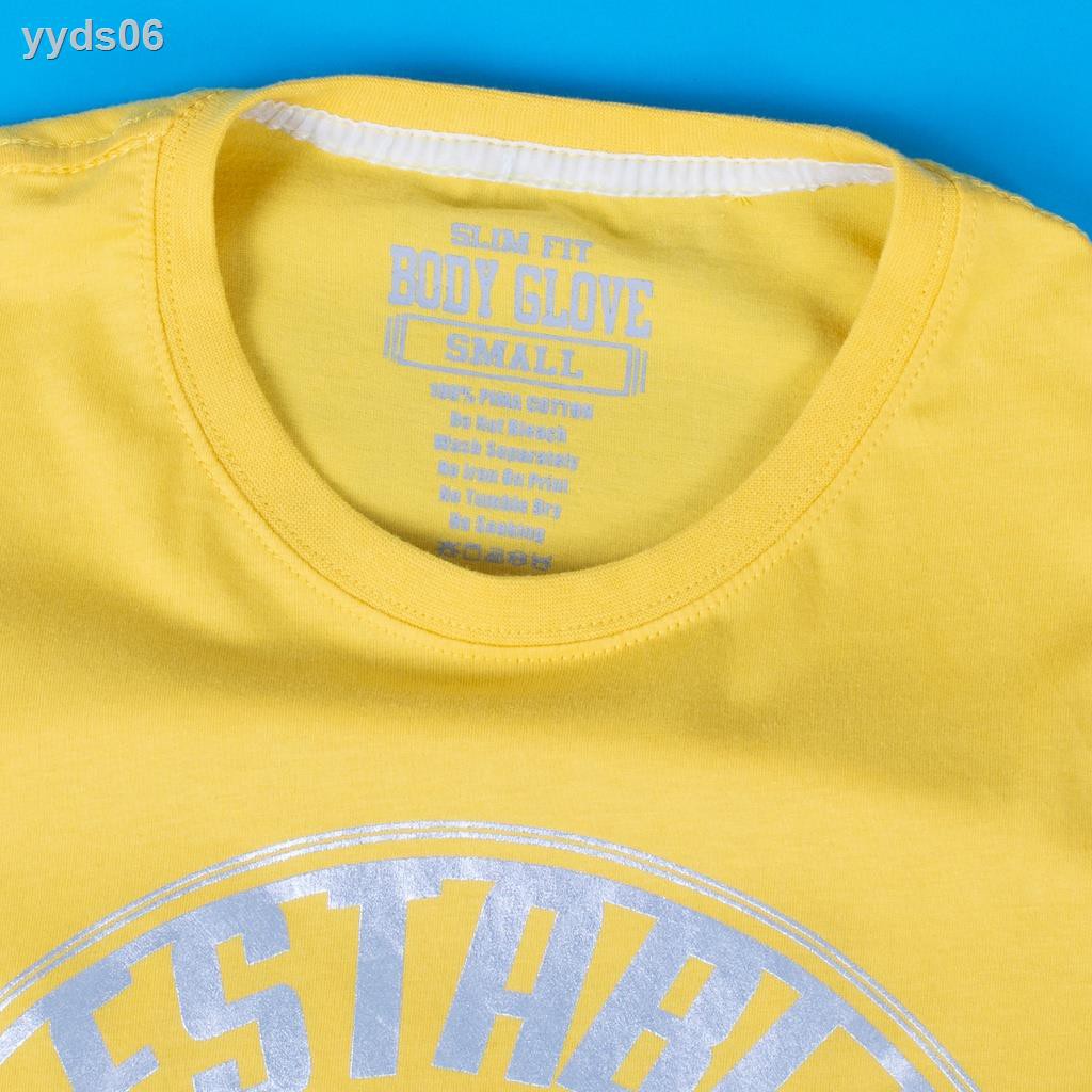 ✚BODY GLOVE MEN CL Premium Tee T-Shirt เสื้อยืดผู้ชาย สีเหลือง-04
