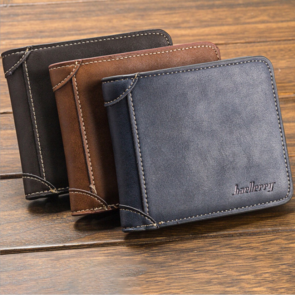 สินค้าพร้อมส่ง Baellerry กระเป๋าสตางค์ กระเป๋าสตางค์ผู้ชาย ใบสั้น
