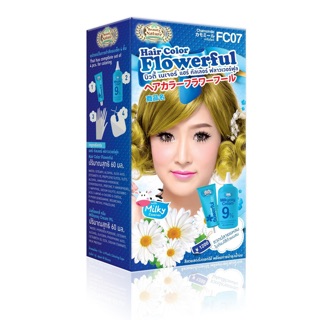 Beauty Nature บิวตี้เนเจอร์ ครีมเปลี่ยนสีผม Flowerful F07 สีคาโมมายล์