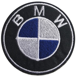 อาร์มรีดติดเสื้อผ้า ปักลาย BMW ตัวรีดติดผ้า ปักลาย BMW แผ่นรีดติดผ้า ปักลาย BMW งานปัก รีดลาย BMW อาร์มรีดปักลาย BMW