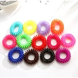 Fashion ยางรัดผมแบบเกลียวไซส์มินิ ขนาดเล็ก สไตล์เกาหลี เฉดสีน่ารัก (คละสี) พร้อมส่งจากไทย Q-117