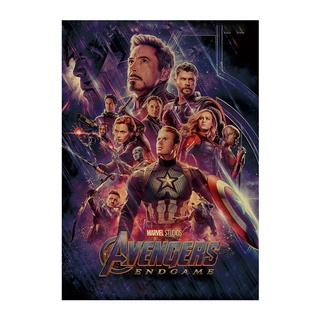 โปสเตอร์กระดาษคราฟท์ The Avengers -4/ Science Fiction Movie/Retro สําหรับตกแต่งบาร์