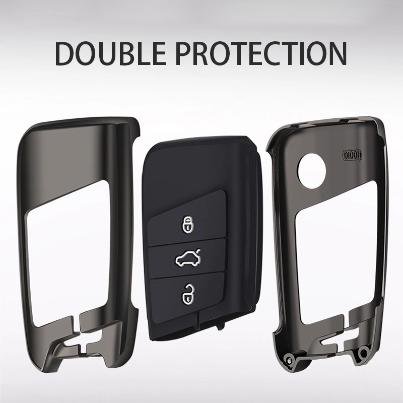 ฝาครอบกุญแจรถ Car Remote Key Case Cover Holder Shell Fob For Volkswagen ...