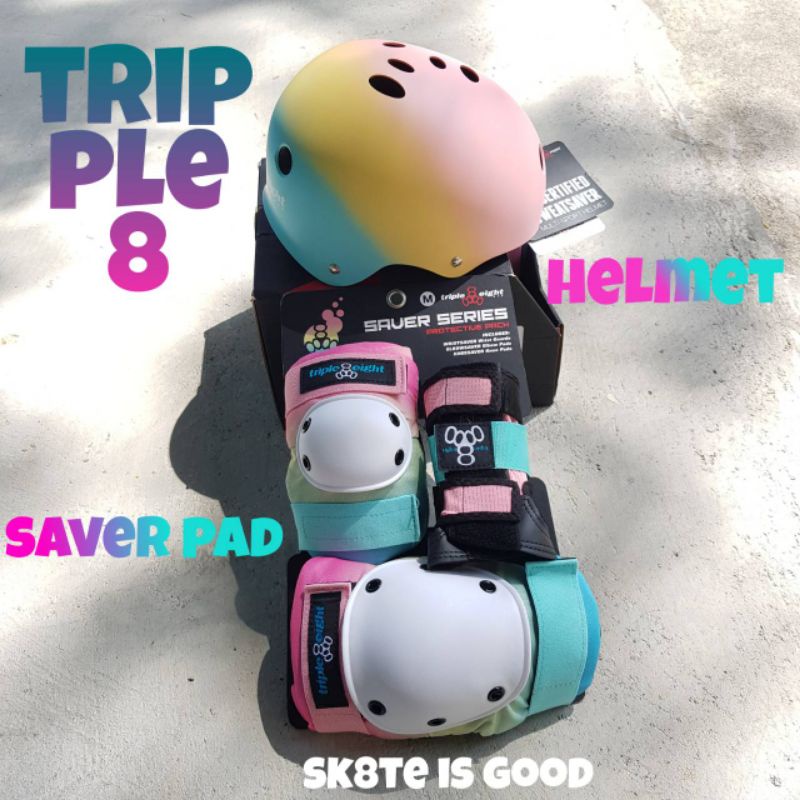 Pre-order​ Triple​ 8​ สนับเข่า​สนับศอกสนับมือ​ ​สี​shaved​ ice​ Size​ M