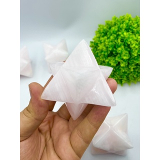 Natural Pink Calcite Merkaba Shape Best For Healing and Collection