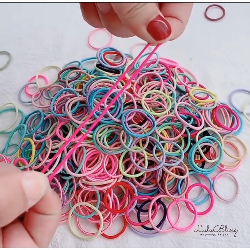 LuluBling Baby Girl Kids Hairtie Rubberband / Colorful Rubberband / Rubberband 小孩发圈 黑色