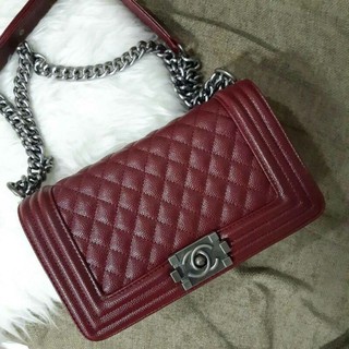 RESTOCK!! NEW COLOR!! Chanel รุ่น Limited edition วัสดุหนังลายคาร์เวีย