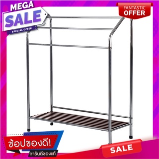 ราวพาดผ้า 3เส้น มีชั้นวางของ 72x27x85cm PLIM ราวตากผ้า TOWEL RACK STAINLESS 3RAR 72x27x85cm PLIM อุปกรณ์ตากผ้า