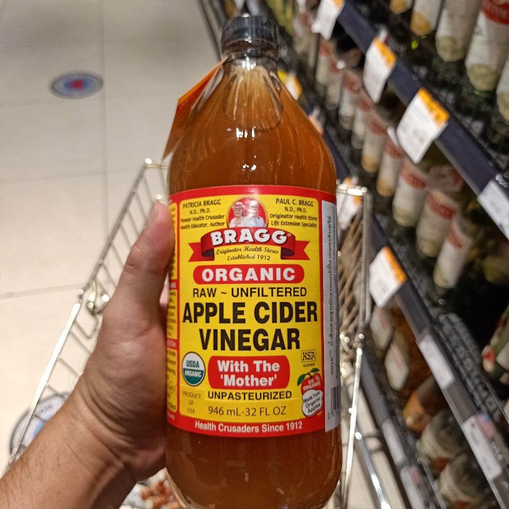 ecook แบรค น้ำส้มสายชูหมัก จากแอปเปิ้ล เกษตรอินทรีย์ beagg organic apple cider vinegar with the mother 946ml