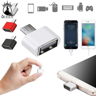 OTG Adapter หัวแปลง อแด็ปเตอร์ USB ต่อเข้าโทรศัพท์แอนดรอยด์ [สีดำ]