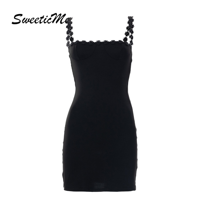 SweeticMe ชุดเดรสสลิงลูกไม้ใหม่ของผู้หญิง