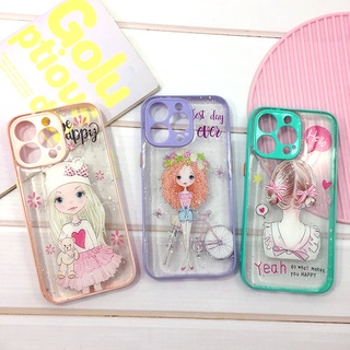 Case i12 13 13 Pro 13 Pro Max Samsung S20 Ultra Note 20Ultra Oppo A54(4G)  เคส TPU ขอบสีกันกล้อง