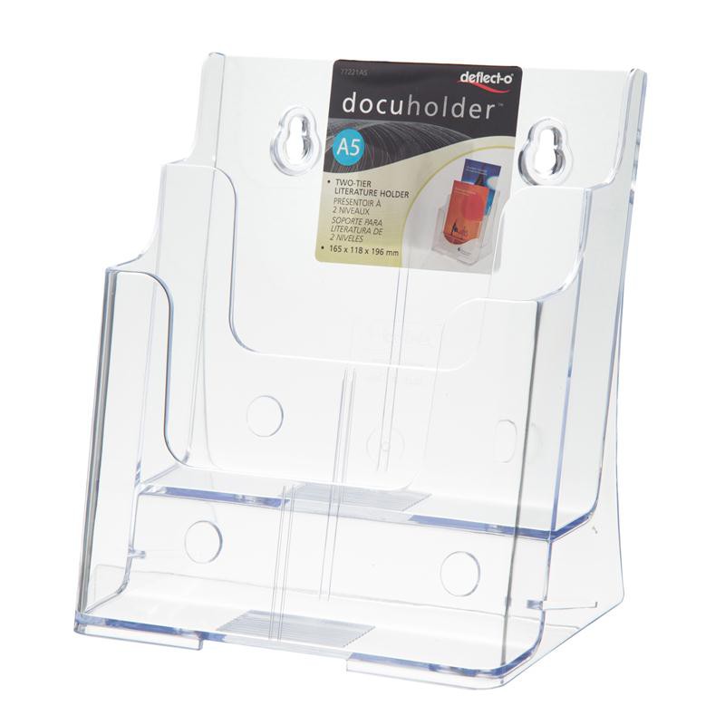 กล่องใส่โบรชัวร์16.6x11.6x19.3 2ชั้น A5 Deflect-o 77221AS Brochure box 16.6x11.6x19.3 2 layers A5 De