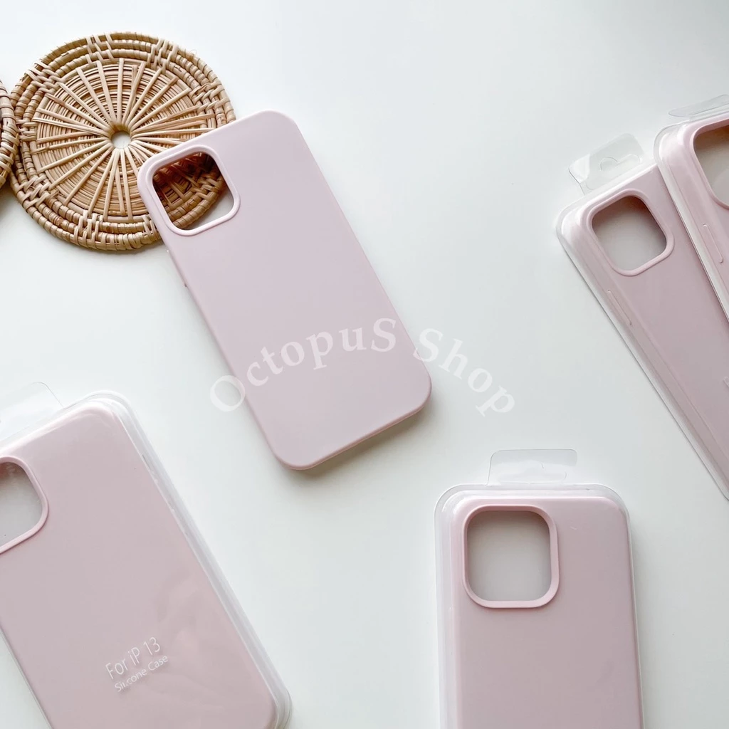 (สีชมพูหม่น) เคสซิลิโคนสีพื้น เคสสีล้วน ไม่มีโลโก้ เนื้อซิลิโคน บุกำมะหยี่ ลบรอยปากกาได้ ***พร้อมส่ง 7-17promax***