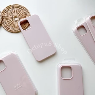 (สีชมพูหม่น) เคสซิลิโคนสีพื้น เคสสีล้วน ไม่มีโลโก้ เนื้อซิลิโคน บุกำมะหยี่ ลบรอยปากกาได้ ***พร้อมส่ง 7-17promax***