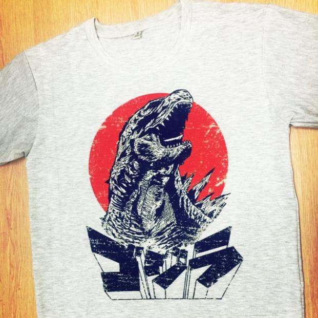 HOT เสื้อยืด Gozilla Japan