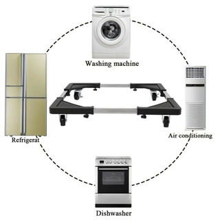 4 ขา รอง ฐานรองตู้เย็น ฐานรองเครื่องซักผ้า รับน้ำหนักได้ถึง 138กก. ท่อสแตนเลสและพลาสติกหนา แข็งแรง ทนทาน