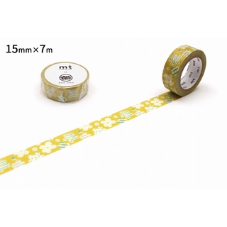 mt masking tape blooming (MTSOU17) / เทปตกแต่งวาชิ ลาย blooming แบรนด์ mt masking tape ประเทศญี่ปุ่น