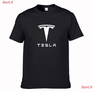 Sort.V New [Size 2T-6XL]เสื้อยืดผ้าฝ้ายพิมพ์ลายตัวอักษร Tesla Ringer แฟชั่นผู้ชาย เสื้อยืดผ้าฝ้าย 100%