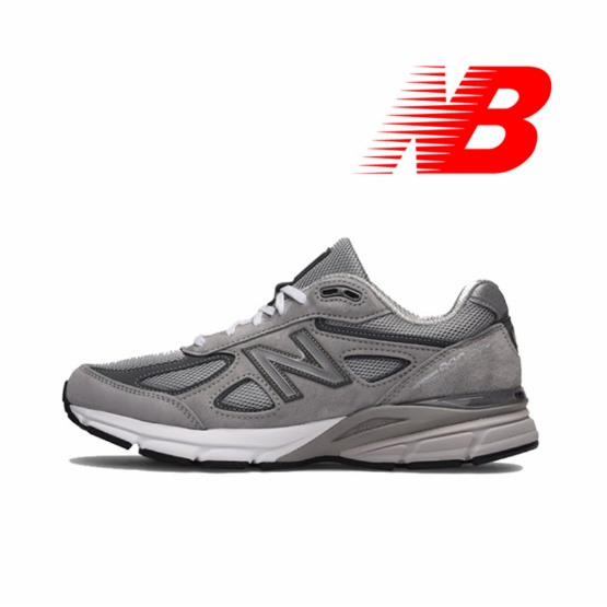 New Balance 990 v4 Retro Platform รองเท้าวิ่ง/สีเทาดั้งเดิม